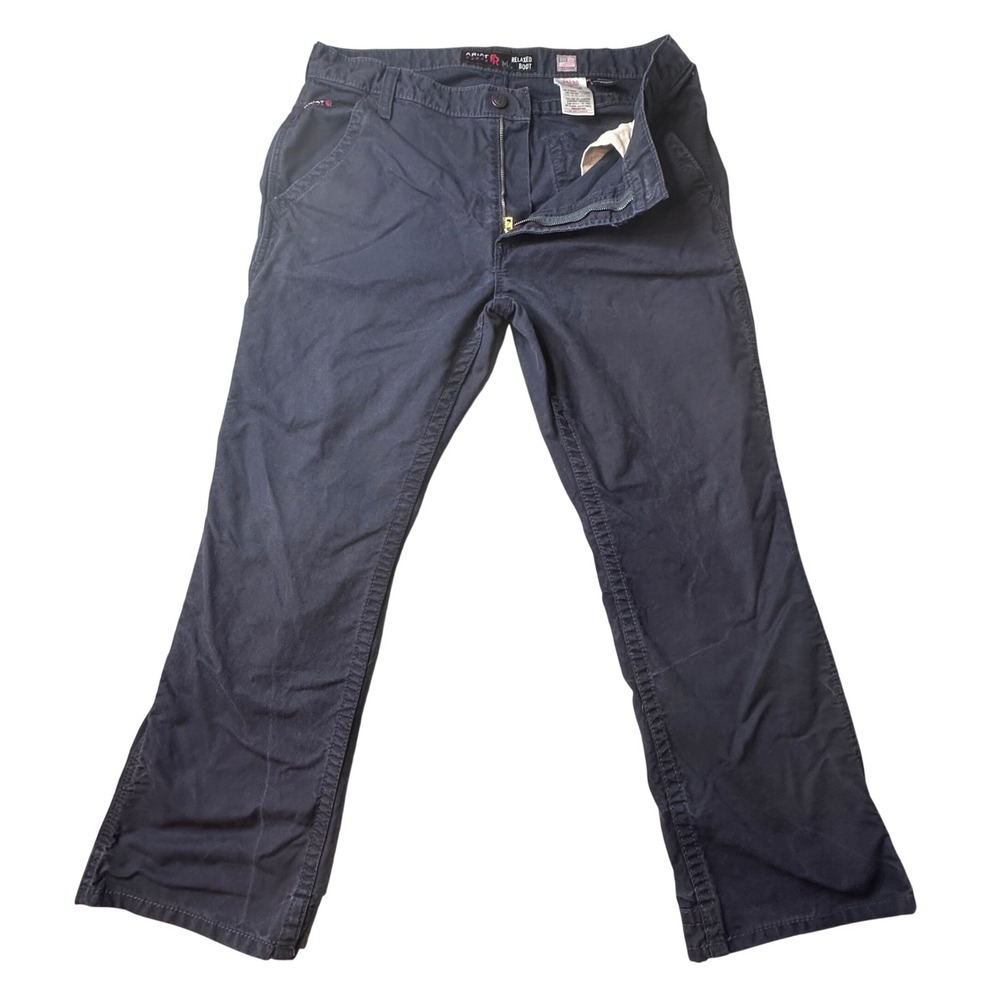 Ariat Work Pants Mens 36x30 Blue M4 Relaxed Boot Flame Resistant FR Westex